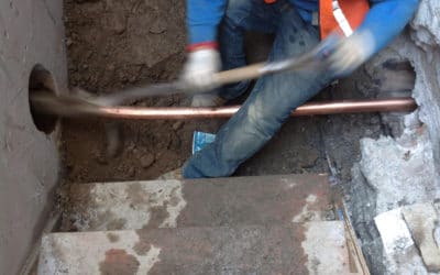 Outdoor Pipe Insulation Protects Underground Water Service Lines