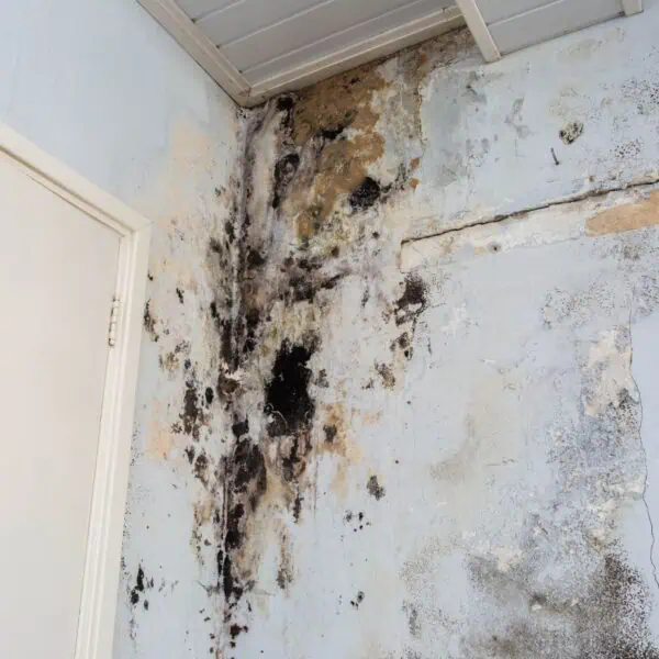 Most Common Causes of Sewer Backup Are For These Reasons 3 a corner of a room with mold on the wall