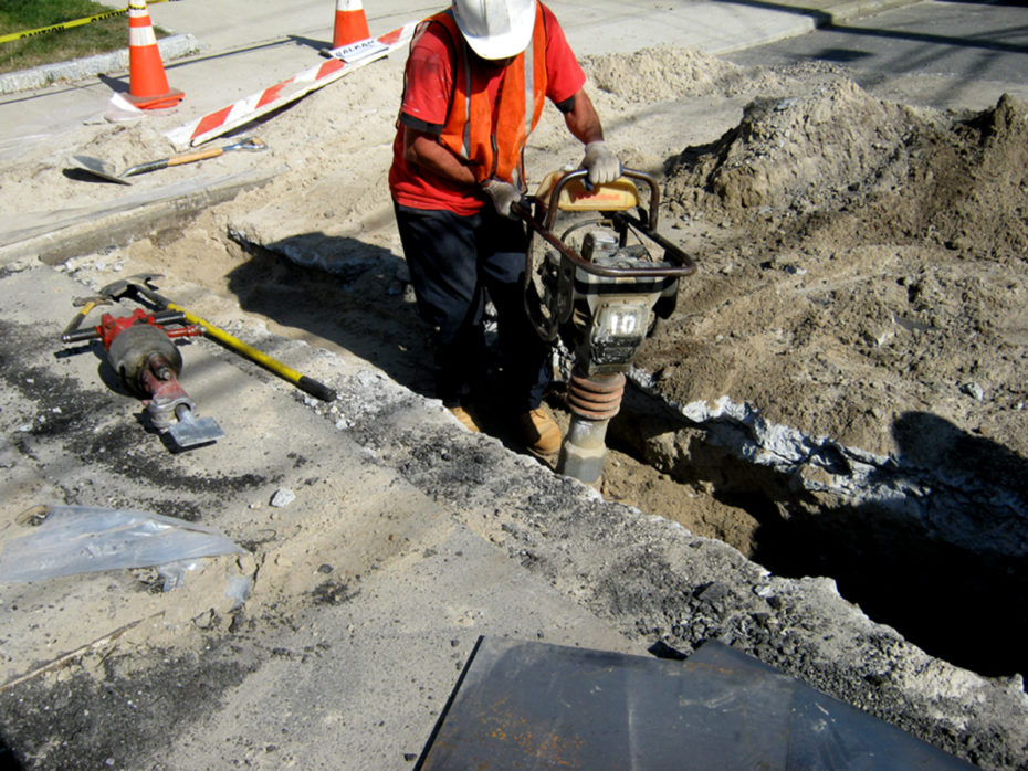 water main trench