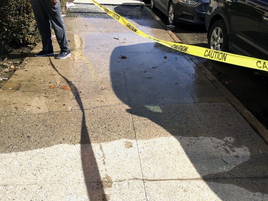 Bayside Water Main Leak Reapair Sidewalk