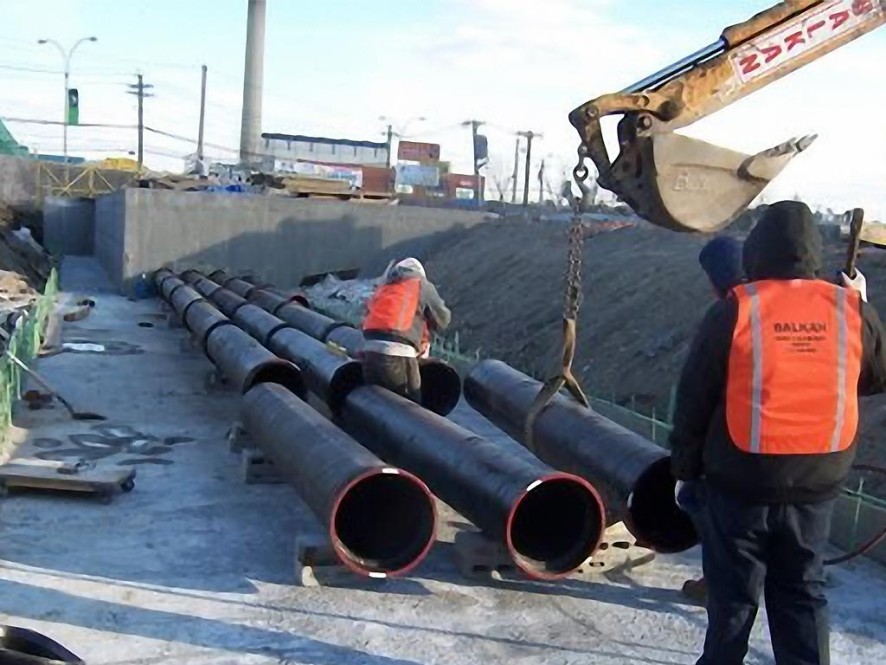 Sewer Lines Installed With Pitch