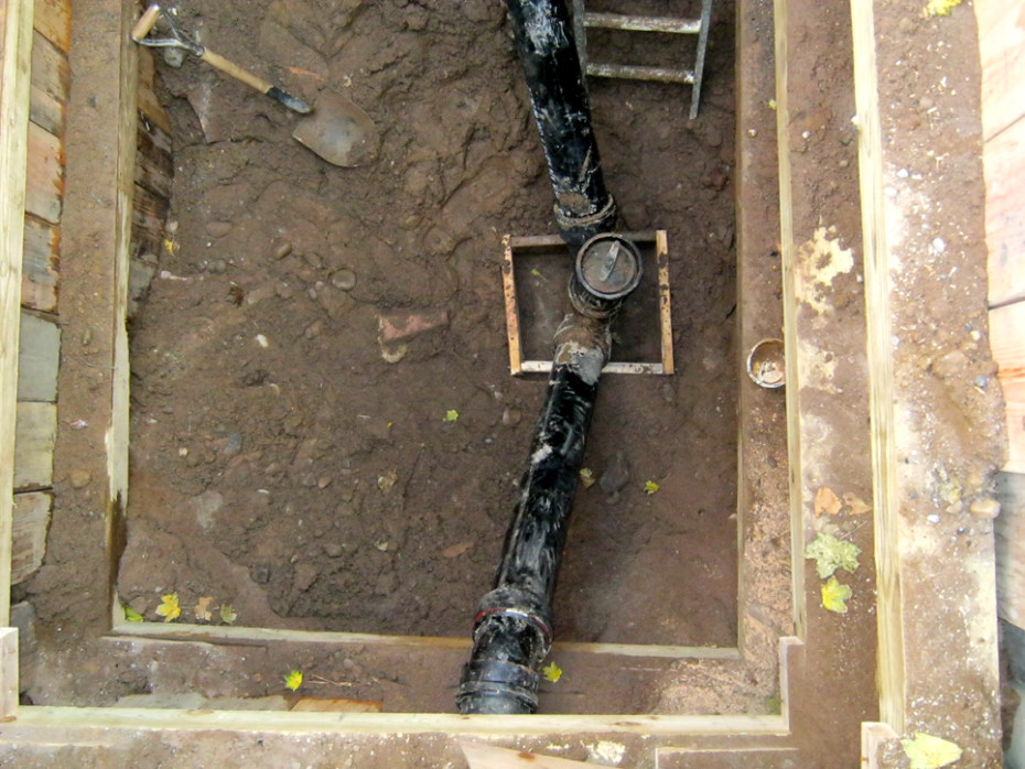 sewer riser connection sewer connection