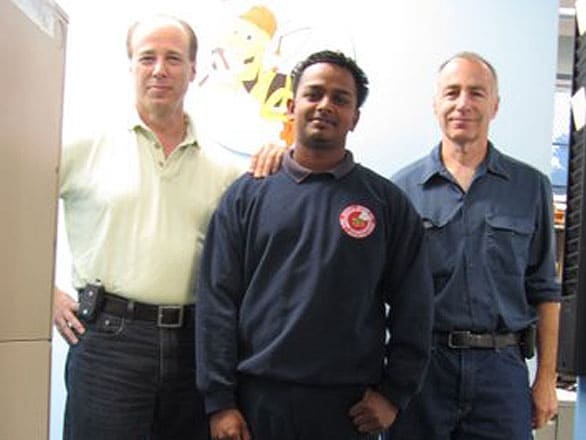 Vin Pooran with David & Paul Balkan vin pooran with david and paul balkan